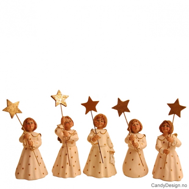Stående småengler med stjerne