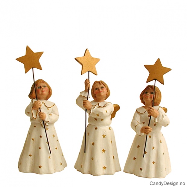 Standing small angels with star