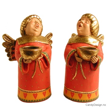 Stor munkeengel med lysholder