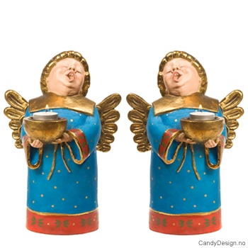 Stor munkeengel med lysholder