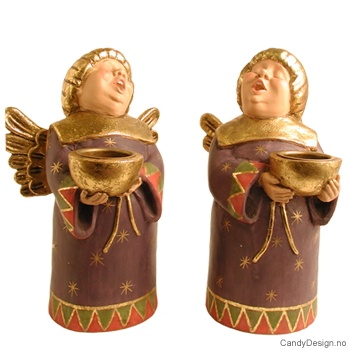 Stor munkeengel med lysholder