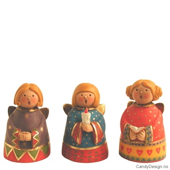 Runde engler med glorie assortert