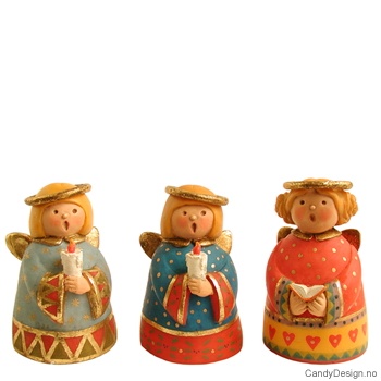 Runde engler med glorie assortert