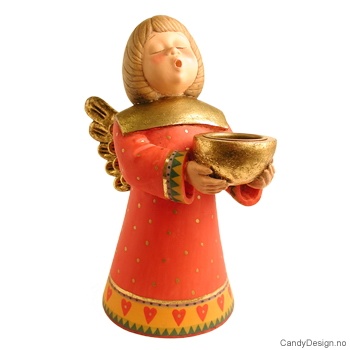 Stor engel med lysholder