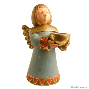 Stor engel med lysholder