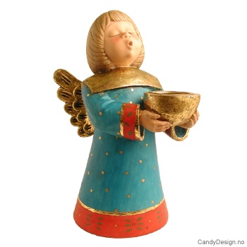 Stor engel med lysholder