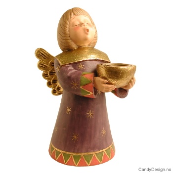 Stor engel med lysholder