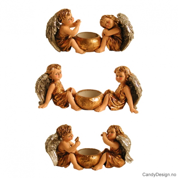 Engel telysestake gull/ sølv assortert