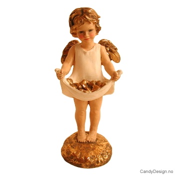 Liten stående engel med hjerter