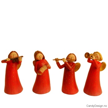 Spillende engler - rød