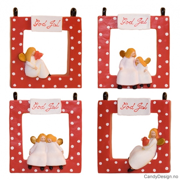 Angels in window assorted