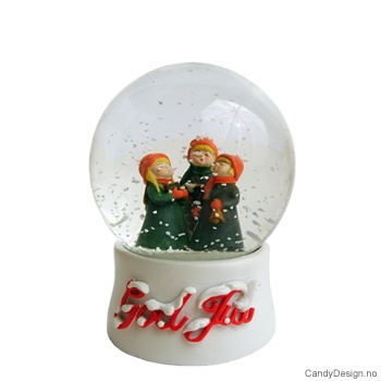 Small snowglobe with children singing