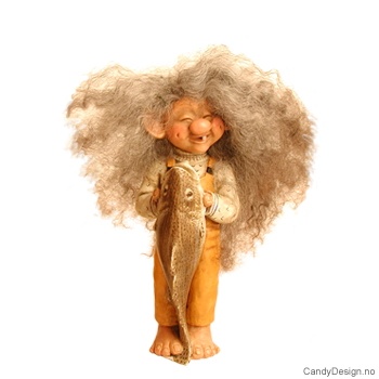 Medium fishing troll with fish