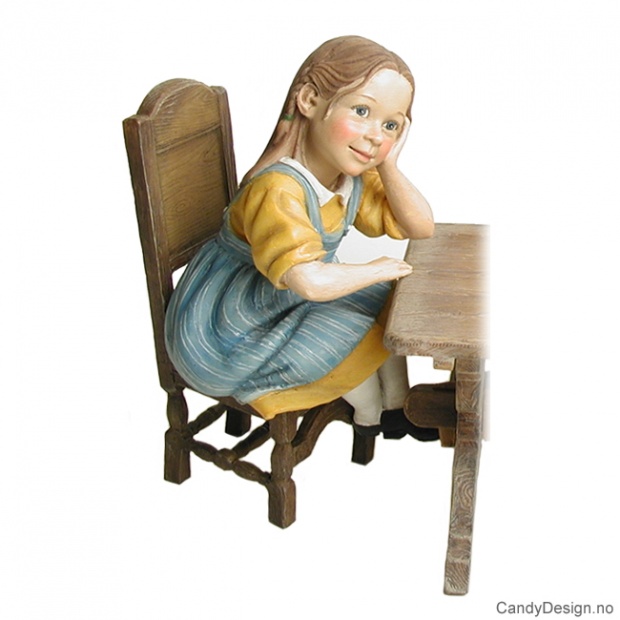 Pike i gult og blått- kun figurer