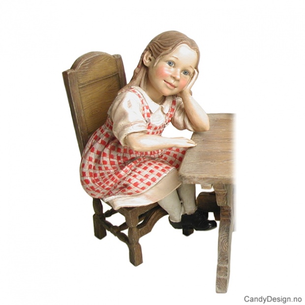 Pike i rosa og rødt- kun figurer