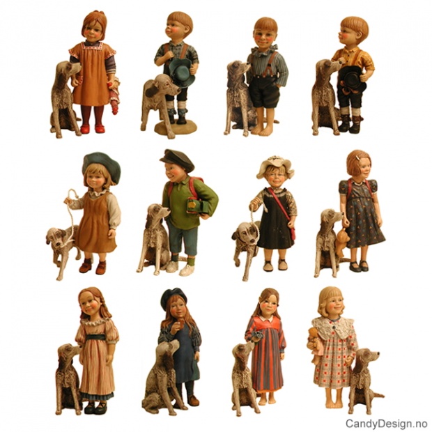 Children with dogs assorted