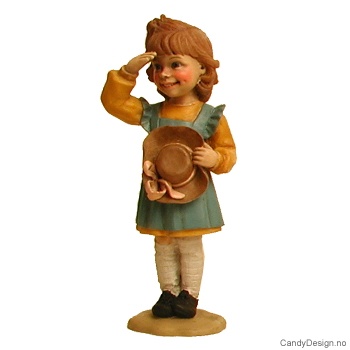 Pike med hatt - Gul med blått forkle