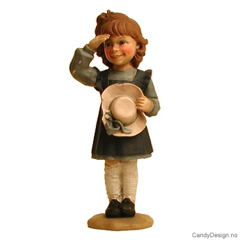 Pike med hatt - Blå med blå, blått bånd