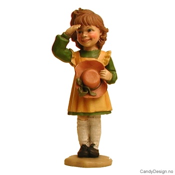 Pike med hatt - Grønn med gult