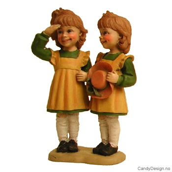 Tvillinger med hatt med hattebånd - Gult med gult