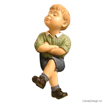 Sitting Carl Larsson children  Boy with his arms crossed