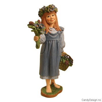 Pike m/bukett - Blå/blå 