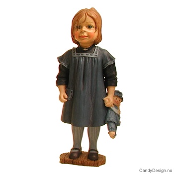 Carl Larsson figur  Pike med dukke i hånd