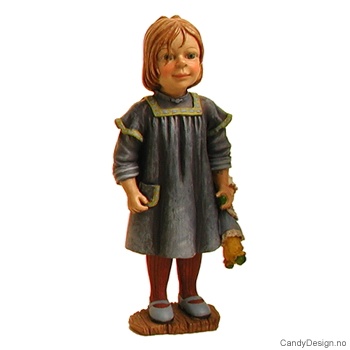 Carl Larsson figur  Pike med dukke i hånd