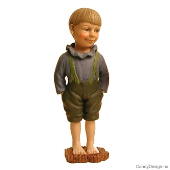 Carl Larsson figur  Gutt med hendene i lommene