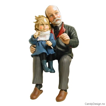 Sittende Carl Larsson med datter