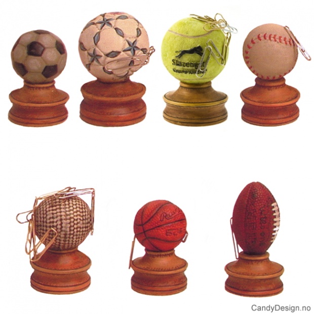 Små magnetballer med stand - Assortert