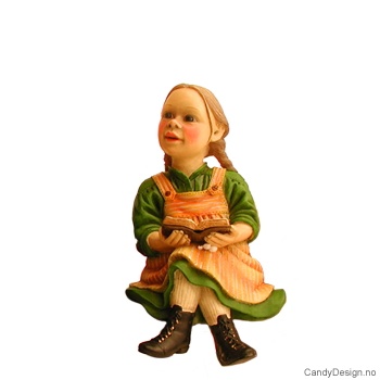 Carl Larsson små sittende figurer - Pike med bok