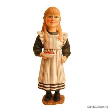 Små stående Carl Larsson figurer - Pike med fat