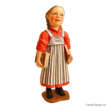 Små stående Carl Larsson figurer - Pike med godtepose