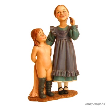 Carl Larsson figurer  Blå/ naken pike