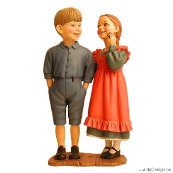 Carl Larsson figurer  Gutt og pike
