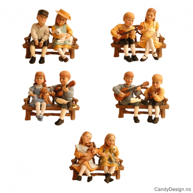 Carl Larsson barne figurer assortert - uten benk