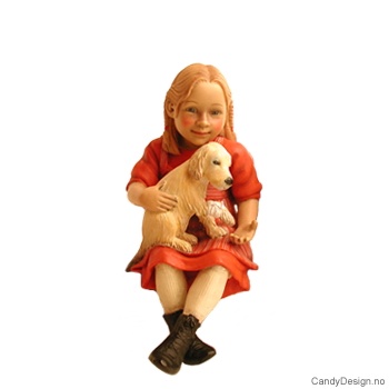 Carl Larsson barn - Pike med skadet hund