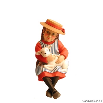 Carl Larsson barn - Pike med lampe på fanget