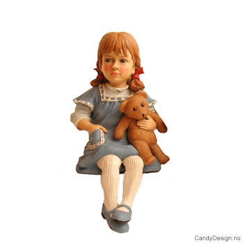 Carl Larsson barne figurer  - Pike med bamse