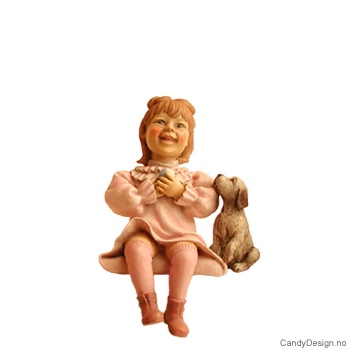 Carl Larsson girl sitting with a dog