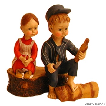 Sommerbarn Pål og Kari  Pål lærer Kari å smi