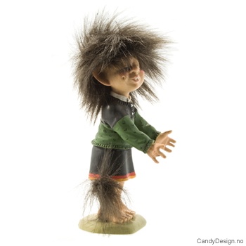 Stående troll med genser - Kyssende trollpike