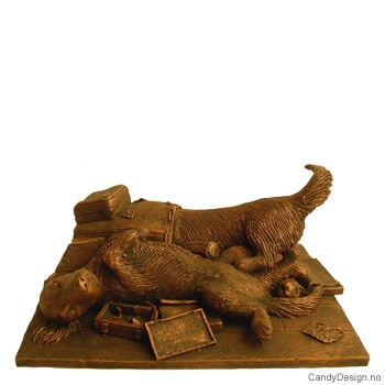 Hunder med skolesekk