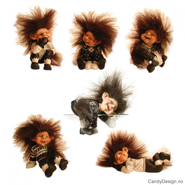 Trolls in black and white outfit assorted