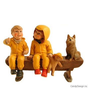 Kindergarden child on a bench