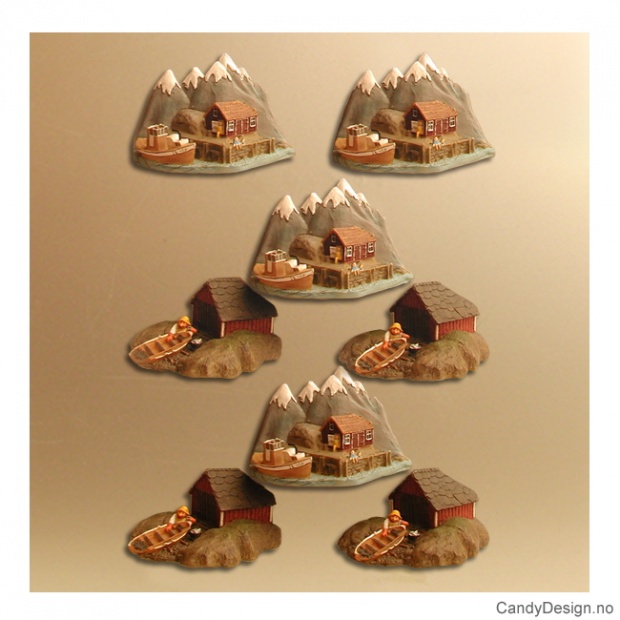 Sjøhus  suvenir magneter