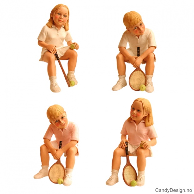 Tennis children figurines assorted