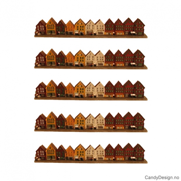 Bryggen i Bergen suvenir - liten
