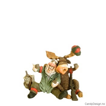 Miniatyr jeger med elg